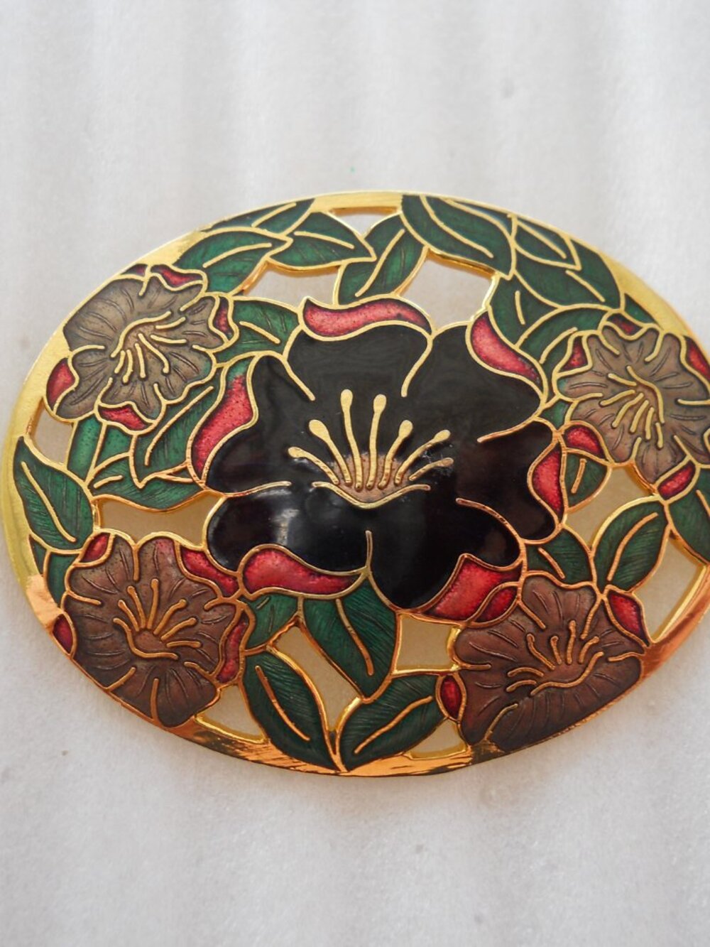 Cloisonné Flower Pin    830